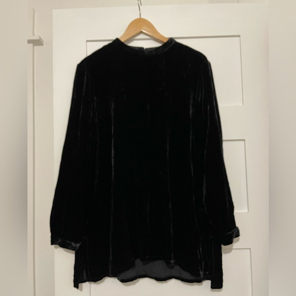 Eileen Fisher Black Velvet Top